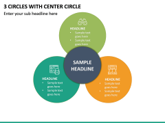 3 Circles With Center Circle PPT Slide 2