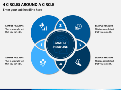 4 Circles Around a Circle PPT Slide 1