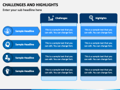 Challenges and Highlights PowerPoint Template - PPT Slides