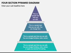 Four Section Pyramid Diagram PPT Slide 1