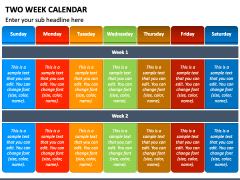 Two Week Calendar for PowerPoint and Google Slides - PPT Slides