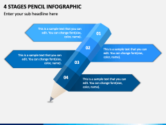 4 Stages Pencil Infographic PPT Slide 1