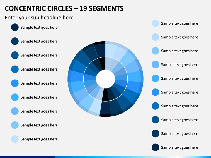 Concentric Circles – 19 Segments PPT Slide 1