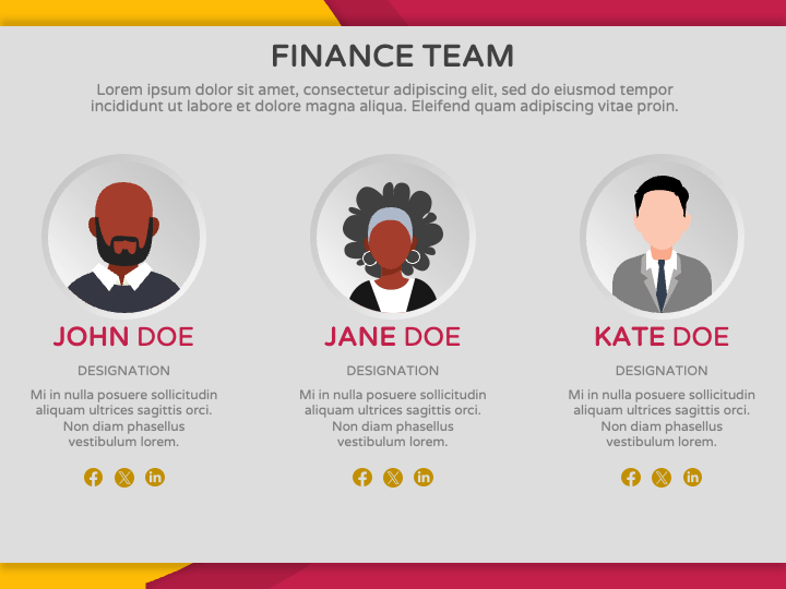 Finance Team PPT Slide 1