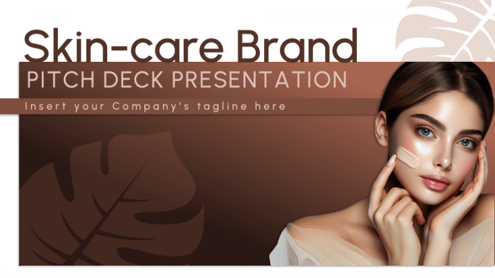 Skin Care Brand Pitch Deck PPT Slide 1