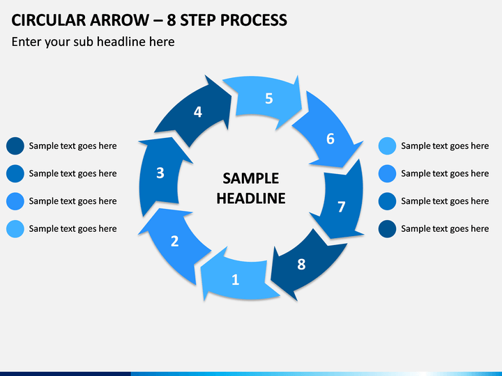 Circular Arrow - 8 Step Process PPT Slide 1