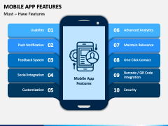 Mobile App Features PPT Slide 1