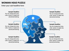 Woman Head Puzzle for PowerPoint and Google Slides - PPT Slides