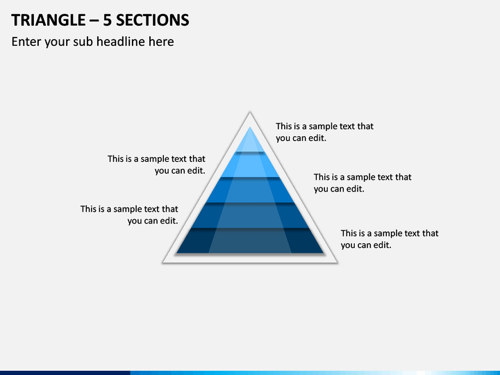 Triangle – 5 Sections PPT Slide 1