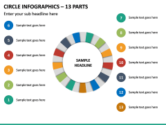 Circle Infographics – 13 Parts PPT Slide 2