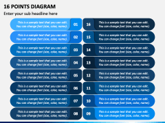 16 Points Diagram PPT Slide 1