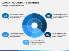 Concentric Circles – 5 Segments PPT Slide 1