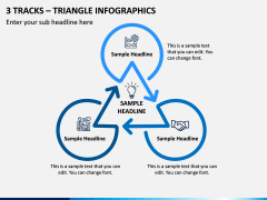 3 Tracks - Triangle Infographics PPT Slide 1