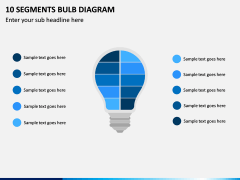10 Segments Bulb Diagram PPT Slide 1