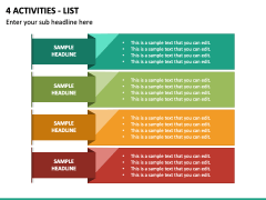 4 Activities List PPT Slide 2