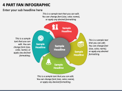 4 Part Fan Infographic PPT Slide 2