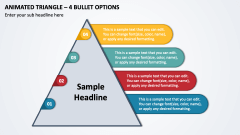Animated Triangle - 4 Bullet Options PPT Slide 1