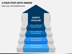 4 Stair Steps With Arrow PPT Slide 1