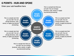6 Points - Hub and Spoke PPT Slide 1