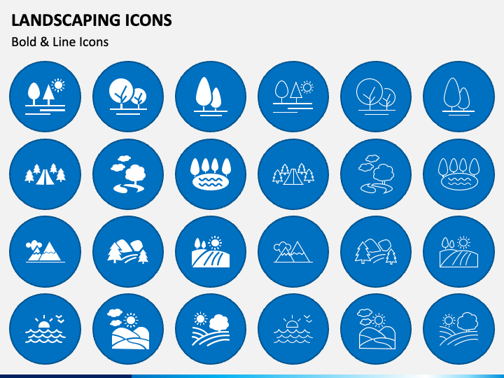 Landscaping Icons PPT Slide 1
