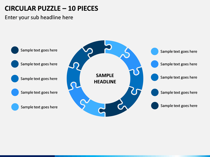 Circular Puzzle – 10 Pieces PPT Slide 1