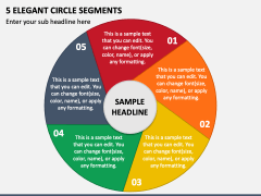 5 Elegant Circle Segments PPT Slide 1