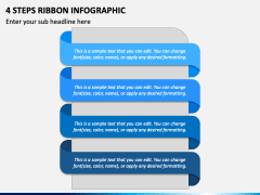 4 Steps Ribbon Infographic PPT Slide 2