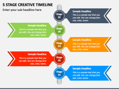 5 Stage Creative Timeline PPT Slide 2