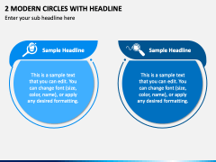 2 Modern Circles with Headline PPT Slide 2