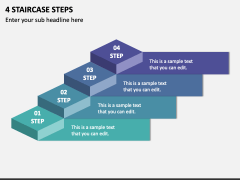 4 Staircase Steps PPT Slide 1
