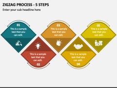 Zigzag Process - 5 Steps PPT Slide 1