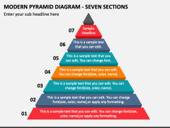 Modern Pyramid Diagram - Seven Sections PPT Slide 1