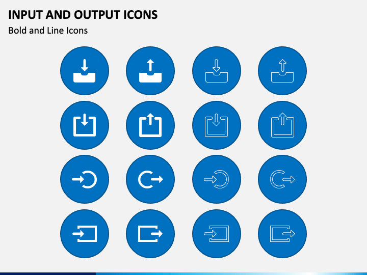 Input and Output Icons PPT Slide 1
