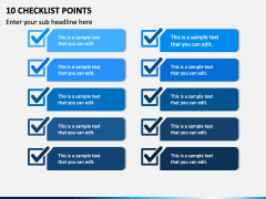 10 Checklist Points PPT Slide 1