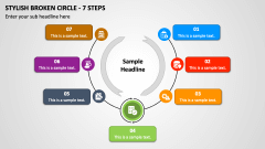 Stylish Broken Circle - 7 Steps PPT Slide 1