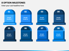 8 Option Milestones PPT Slide 1