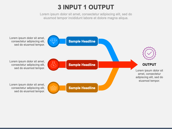 3 Input 1 Output PPT Slide 1