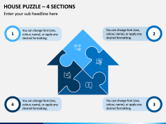 House Puzzle – 4 Sections PPT Slide 1