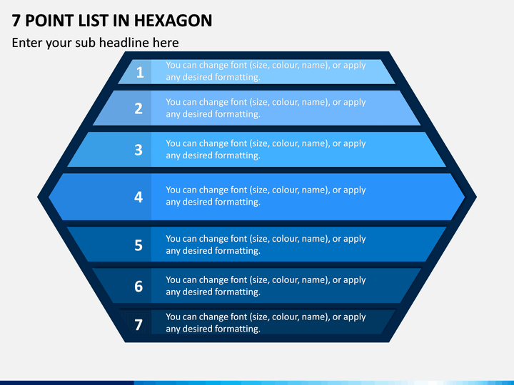 7 Point List In Hexagon PPT Slide 1