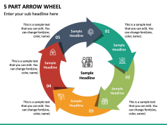 5 Part Arrow Wheel PPT Slide 2