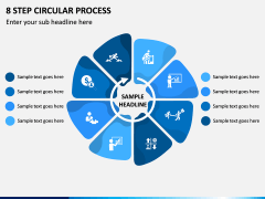 8 Step Circular Process PPT Slide 1