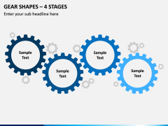 Gear Shapes – 4 Stages PPT Slide 1