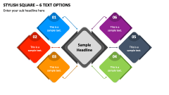 Stylish Square - 6 Text Options PPT Slide 1