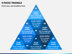 9 Pieces Triangle PPT Slide 1