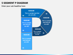 5 Segment P Diagram PPT Slide 1
