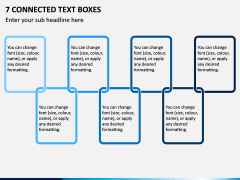 7 Connected Text Boxes PPT Slide 1