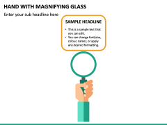 Hand With Magnifying Glass PPT Slide 2