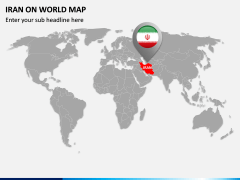 Iran on World Map PPT Slide 1