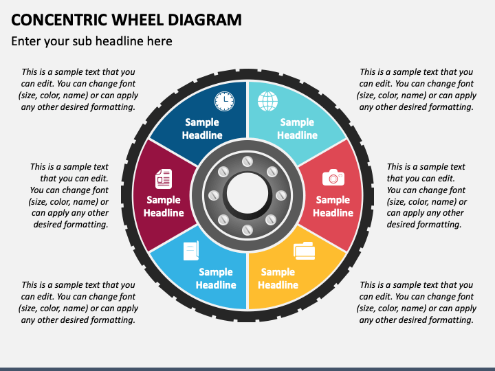 Concentric Wheel Diagram PPT Slide 1