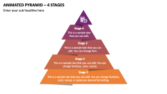 Animated Pyramid - 4 Stages PPT Slide 1